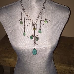 Metal and turquoise stones